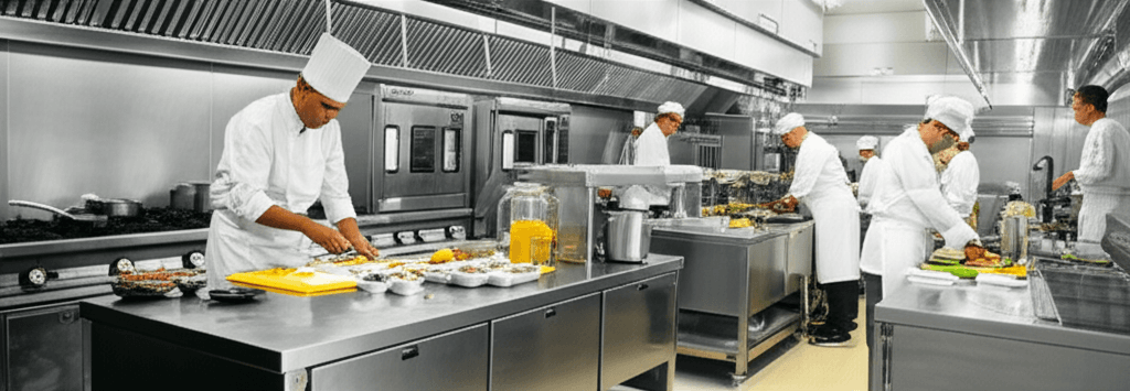 Cruise ship kitchen environment
