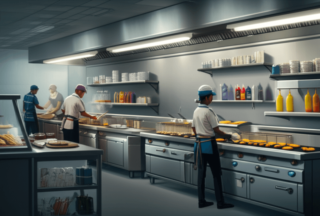 Fast food kitchen environment
