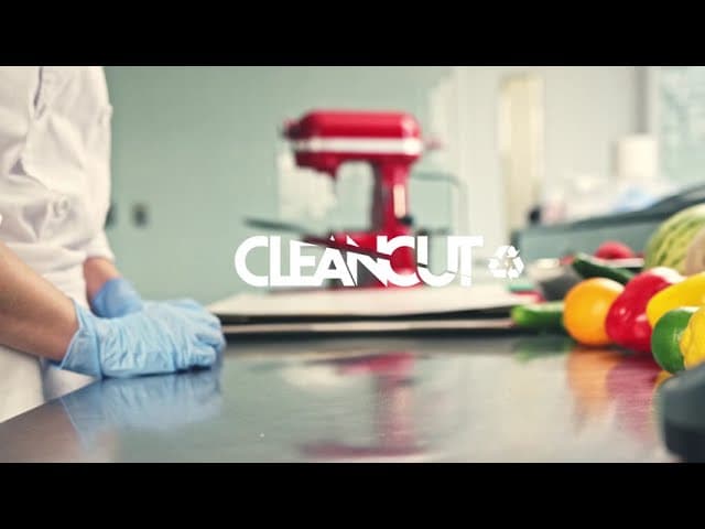 Play CleanCut Solutions video - cutting board demonstration